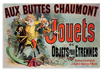 RUIQIU Aux Buttes Chaumont Jouets Jules Poster – wie in Freunden gesehen, Druck auf Leinwand, Poster, Scrollbild, Wandkunst, Bild, Familie, Heimdekoration, Schlafzimmer, dekorative Poster, 40 x 60 cm