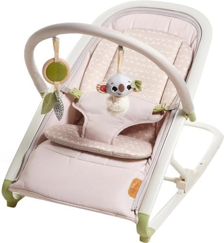 Tiny Love Boho Chic 2-in-1 Rocker, Angenehm Leichte Babywippe mit 3 versch. Sitzpositionen und inklusiv 2 Spielfiguren, Nutzbar ab der Geburt bis max 9 kg