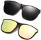 Long Keeper Polarisierte Sonnenbrille Clip für Brillenträger - Sonnenbrille Zum Aufstecken Polarisiert, Sonnenbrillen Aufsatz Brille Damen Herren (Grau+Rosa)
