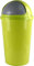 Sterling Ventures Plastic 50L Bullet Bin with Sliding Lid Waste Rubbish Dirt Paper Bin Lime