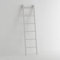ARHome Scala decorativa, 160 x 40, Bianco Frassinato, Scaletta appendiabiti, Porta asciugamani, Made in Italy
