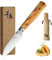SENBON 440A Acier Inoxydable Ultra Pointu Pliant Japonais Peeling Couteau Utilitaire Poignée Olive Naturelle Camping Voyage En Plein Air Portable Couteau