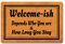 Lustige Willkommens-Fußmatte (59.9x39.9 cm), rutschfeste Matte, Geschenkmatte, Eingangsbereich, Teppiche und Matten (Welcome-ish Depends Who You are & How Long You Stay)