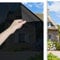 Ohmywor Spiegelfolie Fenster Sichtschutz Fensterfolie Sonnenschutz Hitzeschutz Selbsthaftend UV-Schutz Wärmeisolierung Fenster für Büro und Haus, Schwarz 60x500cm