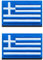 2 St. Griechenland Flagge Patch- Taktisch Griechisch Nationales Emblem, Bestickter Aufnäher mit Verschluss, Militär Bänder für Rucksäcke Kleidung Taschen Uniform Weste Jersey Reisen
