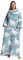 JOREAY Extra Lange Decke Hoodie, Damen Herren Sherpa Fleece Kuscheldecke tragbare Decke, Flauschiges, riesiges Kapuzen-Sweatshirt für Erwachsene Teenager