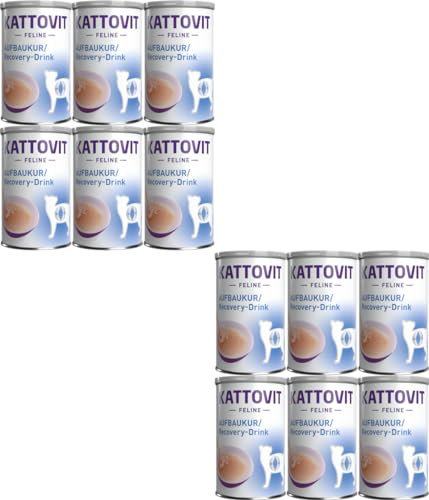 Feline Recovery Drink für Kattovit 12x 135ml / Ergänzungsfuttermittel für ausgewachsene Katzen/Aufbaukur in der Genesungsphase bei höheren Energie- und Trinkbedarf
