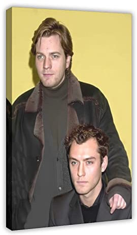 EFEZAC Ewan McGregor und Jude Law Poster 3 Leinwand Poster Schlafzimmer Dekor Sport Landschaft Büro Zimmer Dekor Geschenkrahmen Stil 30 x 45 cm