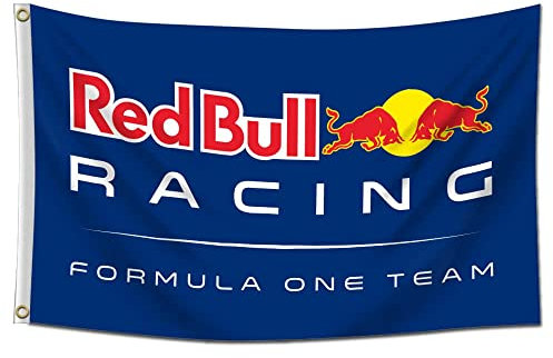 Kasflag Rote Rennbull-Flagge, Banner für Fans (90 x 150 cm, 150D Poly), Wanddekoration für den Außenbereich, Männerhöhle