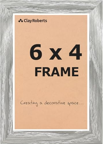 Picture Frame 6 x 4, Light Grey, Freestanding and Wall Mountable, 10 x 15 cm, 6x4 Picture Frames, Grey 6x4 Photo Frames, 4x6 Photo Collage Gallery Display