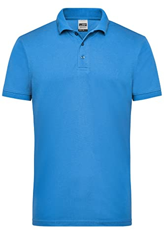 James & Nicholson Herren Workwear Polo - Robustes Poloshirt für Hobby und Beruf | Farbe: aqua | Grösse: S
