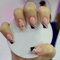 24 Stück Eckig Nägel Zum Aufkleben Kurz, Französisches Tipp Press On Nails Schwarz Künstliche Nägel, Full Cover Falsche Nägel mit Dreieck Design für Frauen und Mädchen Party und Heimat DIY