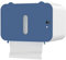 Elektrischer Handtuchspender, berührungsloser Papierhandtuchspender mit Sensor, an der Wand montierte automatische Tissuebox, berührungsloser Papierhandtuchspender für die Toilette (Blau)