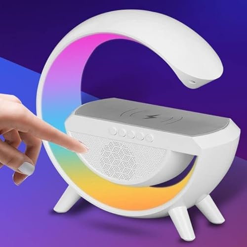 Deals Altoparlante Bluetooth Luce LED Caricabatterie Wireless Audio Lampada a forma di G