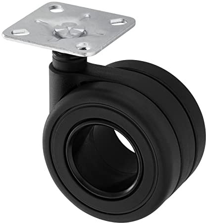 Design Möbelrolle KÖLN schwarz, Ø 65 mm, belastbar bis 60 Kg, Höhe 84 mm Lenkrolle Transportrolle von SOTECH