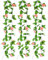 SKYPRO 3 x Rosenranken, grüne Blätter, Girlande, künstliche Blumen, Pflanzen für Hotel, Hochzeit, Zuhause, Party, Garten, Handwerk, Kunst-Dekor (Pfirsich)