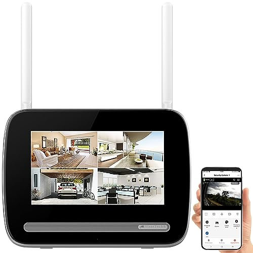 VisorTech Überwachungsmonitor: Funk-Überwachungsrekorder für Kameras DSC-500.cam/501.cam, Display,App (Überwachungsrecorder, Überwachungs Monitore, Outdoor Überwachungskamera)