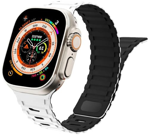 Correas Compatible con Correa Apple Watch 44mm 45mm Ultra 49mm 42mm 46mm, Correa iWatch 40mm 41mm 38mm Mujer/Hombre, Bracelet Silicona Magnetica Suave para Apple Watch Series 10 9 8 7 6 5 4 3 SE 2/1