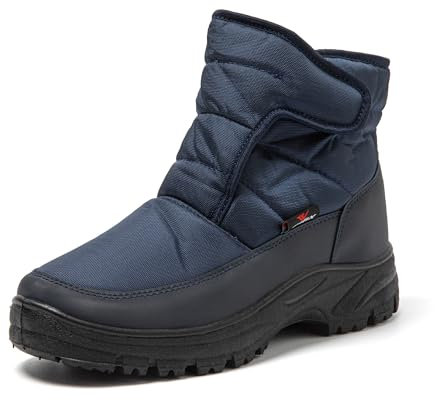 JOMIX Stivali Uomo Doposci Stivaletti Invernali da Neve Pelosi Caldi Scarpe Impermeabile da inverno MU9541 (Blu, 43)