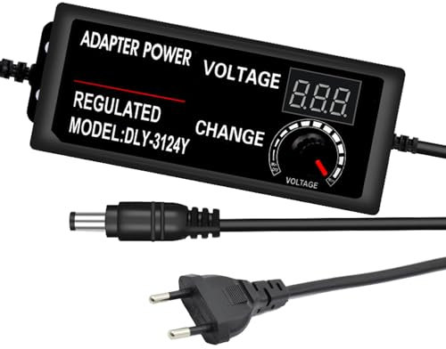 GERUI 3-12V Einstellbares Netzteil Adapter,60W Regelbares Netzteil 5A Adapter,mit LED-Display, AC DC Adapter,für LCD-Monitor, Motor, Router, Kamera usw, dianyuanshipeiqi-1
