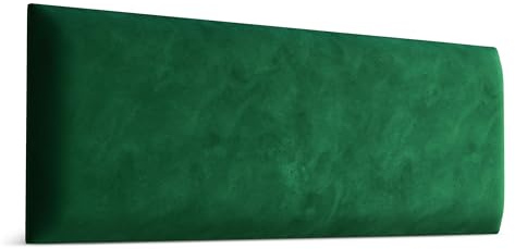 Muralo Wandkissen Gepolstert, Magic Velvet - 90x30 cm, Flaschengrün | Wandpaneel, ideal als Bettkopfteil oder Lendenkissen - für Schlafzimmer und Wohnzimmer, einfache Anbringung mit Montagekleber