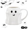Tasse Fantôme d'Halloween en Céramique - Mug à Thème Amusant pour Café, Lait, Jus - Idéal pour les Invités (Blanc)