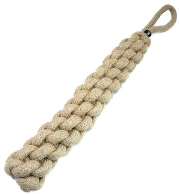 Vitomalia® 100% Naturhanf Zerrspielzeug Hund Dummy - Tau Hundespielzeug für Kleine & Große Hunde - Umweltfreundlich, Langlebig, Ideal als Ziehspielzeug für Hunde (M = 5cmØ - 30cm Lang)