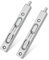 MOSECYOU French Door Lock Flush Bolt 6”, 2 Pack, Bolt Latch for Double Doors, Flip Lever Mechanism, Door Top/Bottom Lock for Sliding/Patio/Storm Door (Satin Nickel, 6 in. - 2pack)
