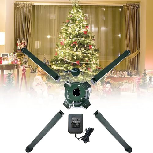 XCSCUK Supporto Girevole per Albero di Natale, Supporto Base per Albero Artificiale Resistente, Rotazione di 360 Gradi, Adatto per Alberi Fino a 3 Metri/9,8 Piedi di Altezza (66cm)