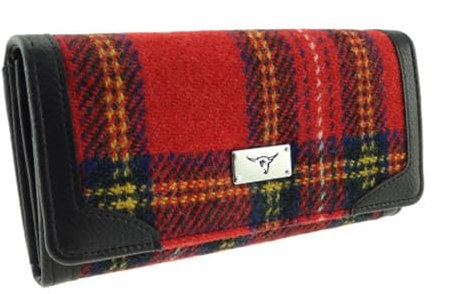 Glen Appin 'Bute' Geldbörse in Royal Stewart Tartan, Tartanmuster, Classic, Damen, Frauen, Schottenmuster, Harris Tweed, WALLET