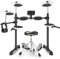 Vangoa Elektronisches Schlagzeug, Schlagzeug Elektronisch für Erwachsener 8-teilig mit leisen Drum Pads, Becken, 2 leichten Pedalen, 150 Sounds, Kopfhörer, e drumset für Erwachsene Kinder Weiß