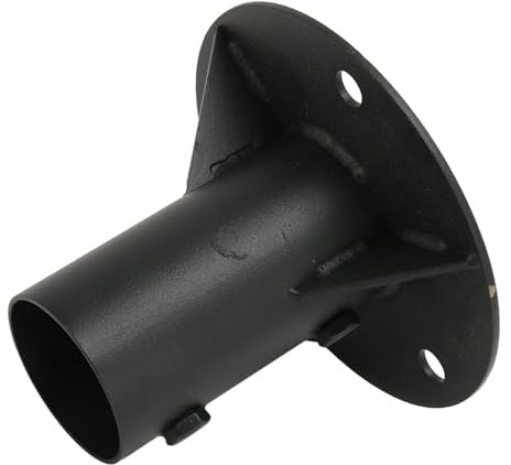Heavy Duty Floor Post Flange, Steel Round Base Floor Flange, Heavy Duty Fence Post Holder for Lamp, Mailbox, Flag Pole and More, Sturdy Construction, Suitable for Various (52mm)