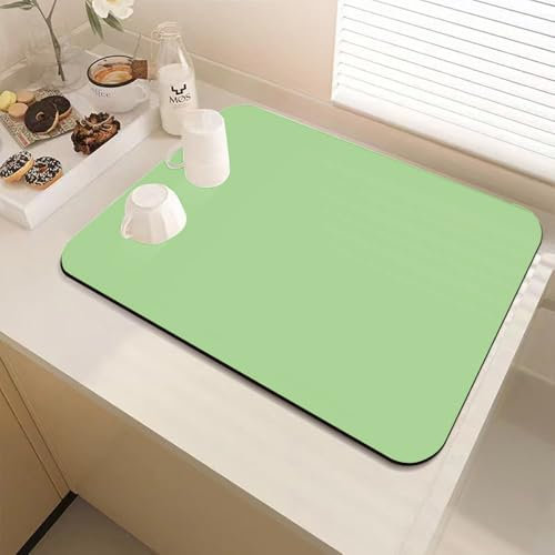DUJUIKE Alfombrilla Escurreplatos, Escurreplatos de Mat, Almohadilla de Secado de Platos con Antideslizante,se Puede Utilizar en la Cocina, Beber Mascotas (40 x 50cm, Fruta verde)
