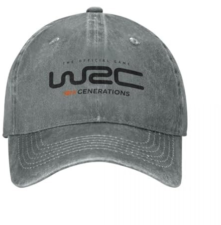 ROBEIUO gewaschen Baumwolle Baseball Hüte Vintage WRC World Rally Championship Baseball Caps Herren Damen Distressed Denim Snapback Cap Laufen Outdoor Golf Caps Hut