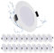 Grebeam Lot de 20 Spots LED Encastrables 5W, Spot Salle de Bain, IP44, 450LM, Ultramince 25 mm, Blanc Chaud 3000K, Trous Ø75-90mm, Spot LED Extérieur Rond pour Cuisine, Chambre, 220V-240V