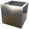 Köhko® Pot à fleurs design en acier inoxydable VIVO 80 x 80 x 50 cm - Pot de fleurs carré et grand format brossé mat