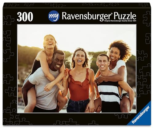 Ravensburger Fotopuzzle - 300 Teile Puzzle zum Selbstgestalten - personalisierte Fotogeschenke für Kinder und Erwachsene (Schwarze Pappschachtel/Querformat)