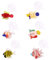 HINAYOSAN Lot de 6 poissons flottants en verre coloré pour décoration d'aquarium
