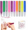 10 - Piece Set of 10ml Washable, Non - Toxic Glitter Glue Pens in Assorted Colours - Fine Dosing Tip for Kids' Scrapbooking & Card Making