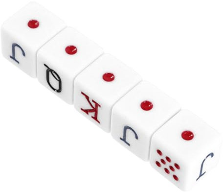 GARVALON Pokerwürfel Aus Acryl 5 Stück Würfelset Für Partyspiel Spaßspiel Für Ktv Bar Geburtstagsfeier