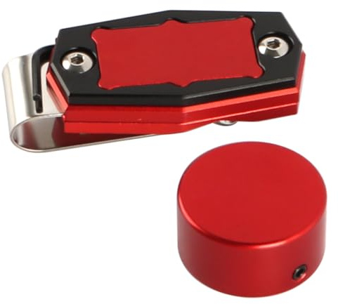 Laroal Porta gesso da biliardo magnetico portatile con clip da cintura - Rosso