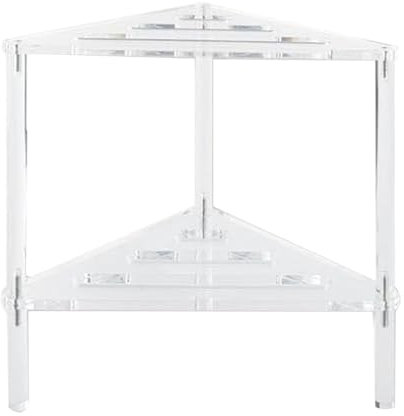 Shower Stool For Indoor, Acrylic Corner Shower Stool, Corner Shower Bench, Heavy Duty Bathing Stable Chairs, Non-Slip Shower Caddies Stool, Stable Heavy Duty Bathing Chairs With Storage Shelf
