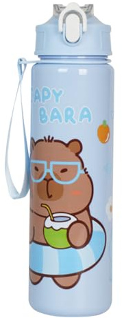 ARVALOLET Botella de agua Capybara de gran capacidad de 700 ml para actividades al aire libre