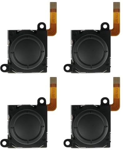 WeChip Guli-Kit TMR Joystick Replacement for Joycon, No Drift, High Precision, 4Pcs TMR Electromagnetic Joystick with Repair Kit, 4 Color Thumbstick Caps, Compatible with Switch/OLED/Lite