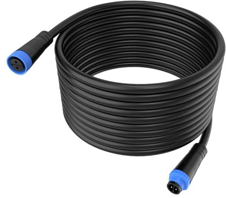 Norward Cable Extension for Philips Hue Outdoor Low Voltage Lights, Weatherproof Power Cord Extend Your Outdoor Lights - 16 Foot 