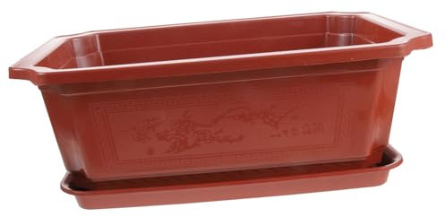 BESTonZON Extra Large Bonsai Flowerpot with Tray Durable Garden Container for Bonsai Cultivation Design Lightweight and Practical for Indoor and Outdoor Use