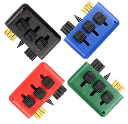 TRKETK Golfschläger-Reinigungsbürste, Taschengröße, Rillenreiniger, Mehrzweck-Reinigungsbürste, 3-in-1-Schuh-Reinigungsset, tragbar, einziehbarer Golfballreiniger (4 Farben)