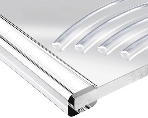 YHXAIQ Kantenschutz Transparent U-Form Weich, Polyethylen (PVC) Kantenschutzprofil mit Kollisionsvermeidung, Tischkantenschutz für 0,5-26mm Möbelkanten(6-7 mm)