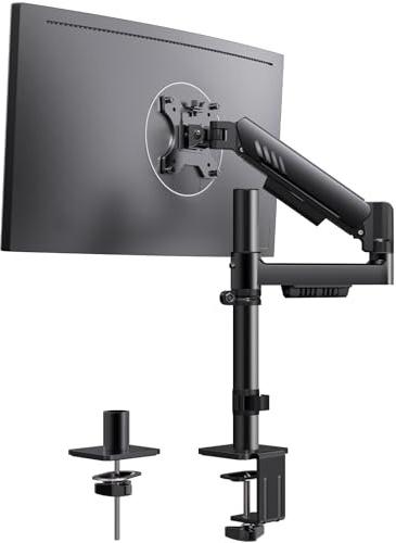 ErGear Monitor Halterung 13-34 Zoll, Monitor Arm bis 9 kg, höhenverstellbar | 34 Curved kompatibel | Schwenkbar & neigbar | Stabil Bildschirmhalterung | Einfache Montage | VESA 75/100 | Kabelmanagement