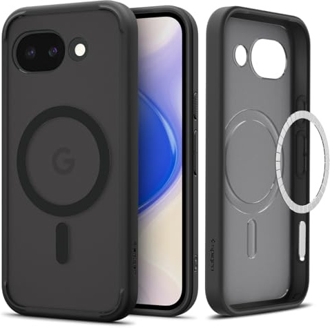 Spigen Ultra Hybrid MagFit für Google Pixel 10a -Frost Black | Kompatibel mit MagSafe, DuraClear Tech, Anti-Yellowing, Air Cushion Tech, Militär-Grade Schutz, Spigen Signature Serie